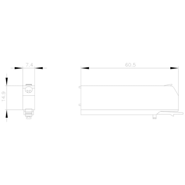 Siemens 3ZY1122-1BA00 riviliitin, 6 kpl, 10 g, 93 mm, 75 mm, 24 mm
