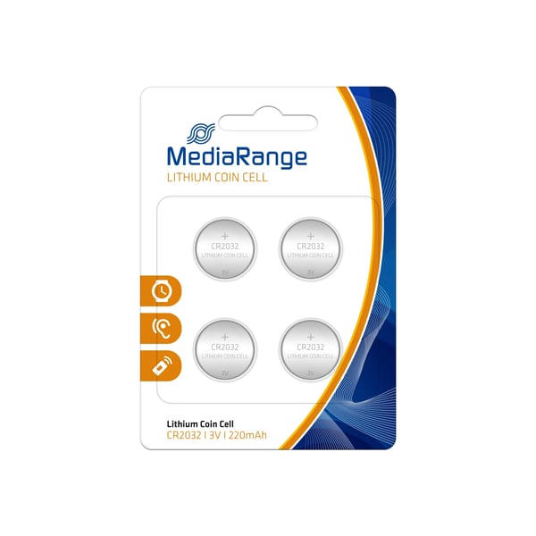 MediaRange Premium - Batteri 4 x CR2032 - Li - 220 mAh