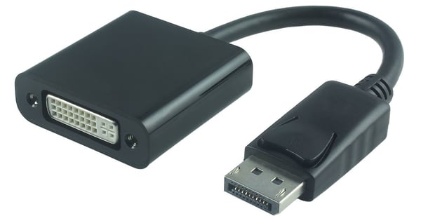 MicroConnect - DisplayPort-adapter - dubbel länk - DisplayPort (hane) till DVI-I (hona) - 15 cm