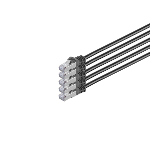 S/CONN maximum connectivity 75513-W, 3 m, Cat7, S/FTP (S-STP), RJ-45, RJ-45, Svart