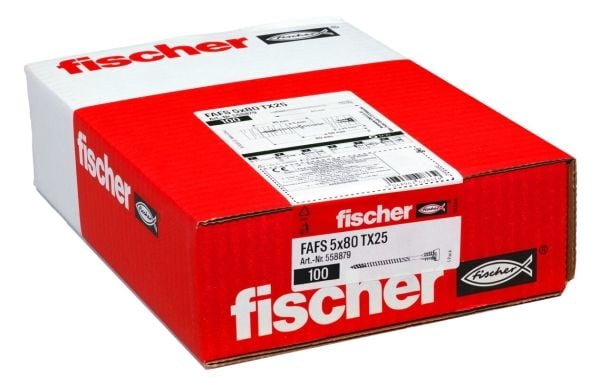 Fischer 558879, Ruuvi, Metalli, Puu, Osittainen kierre, Uppokanta, Torx
