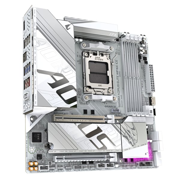 GIGABYTE B850M AORUS ELITE WIFI6E ICE -emolevy, AMD B850, AM5, micro-ATX, DDR5