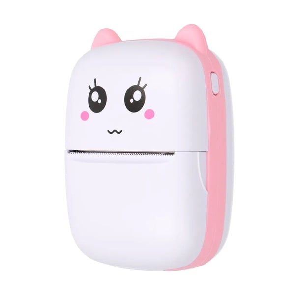 Extralink Kit | Thermal printer EPP-001 Pink + Self-adhesive thermal paper 5 rolls