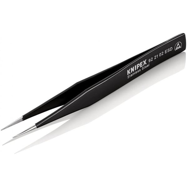 Knipex 92 21 02 ESD-pincett, fin extra tunn spets, 128 mm
