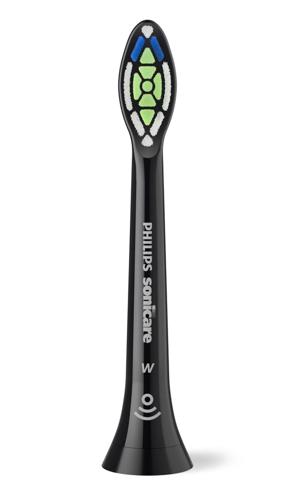 Philips Sonicare W2 Optimal White HX6062 - Utskiftningsbørstehode - for tannbørste - svart (en pakke 2)