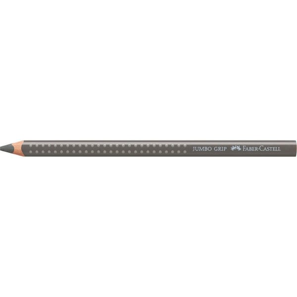Fargeblyant, Faber-Castell Grip, JUMBO, grå, trekantet - (12 stk.)