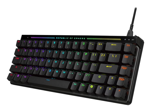 ASUS ROG Falchion Ace HFX - Tangentbord - 65% - compact - med pekpanel - bakgrundsbelyst - USB - QWERTY - nordiskt (danska/finska/norska/svenska) -...