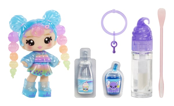 MGA Entertainment Yummiland Lip Gloss Doll Series 2- Boba (Britney Boba), Minidocka, Flicka, 4 År, 100 mm, Multifärg