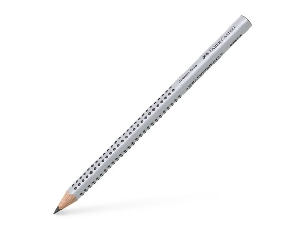 Faber-Castell Jumbo Grip, 2HB, Sølv, Triangulær, 1 stykker, Tyskland, Forest Stewardship Council (FSC)