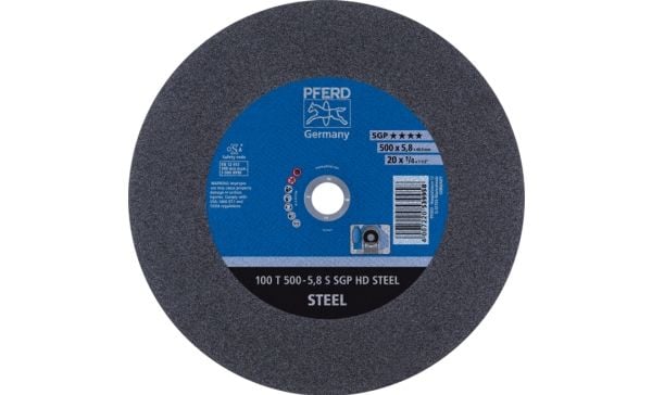 PFERD Stationary cut-off wheels SGP HD STEEL, Stål, 5 stykker