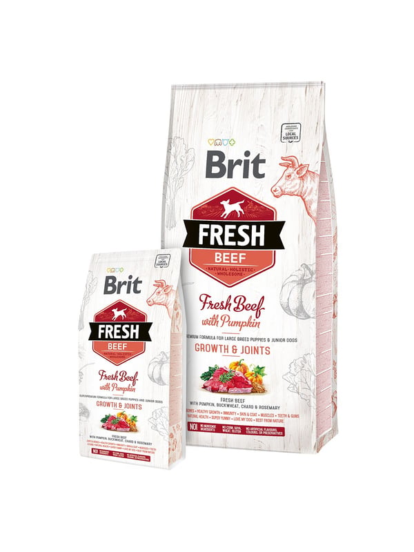 Brit Fresh Puppy Large Breed Growth & Joints, Beef, 12 kg