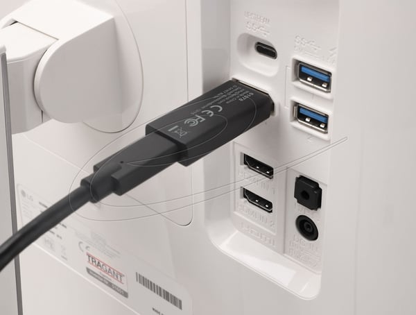 Delock - Videokort - USB-C (hona) till DisplayPort (hane) spärrad - DisplayPort 2.1 - stöd för 8K, HDR-stöd - svart