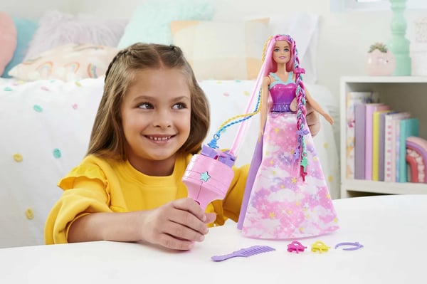 Barbie Dreamtopia Twist ''n Style Doll and Accessories, Motedukke, Jente, 3 år, Jente, 303 mm, 166 g