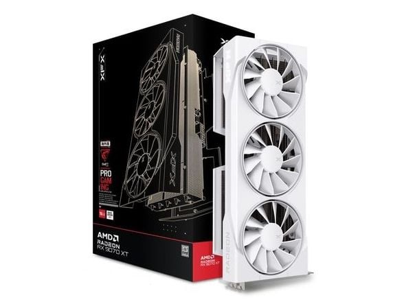 XFX Swift Radeon RX 9070 XT grafikkort 16 GB GDDR6 RX-97TSWF3W9, vit
