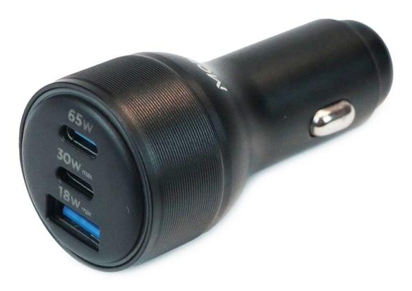Mobilis - Bilstrømadapter - universal - 95 watt - 3 A (2 x USB-C, USB-type A) - svart