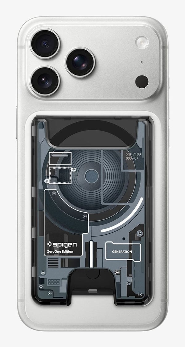 Spigen Ultra Hybrid Zero One V2, Korthållare, Svart, Grå, Polykarbonat, Termoplastisk polyuretan (TPU), Apple, Apple - iPhone 12 or newer or with M...