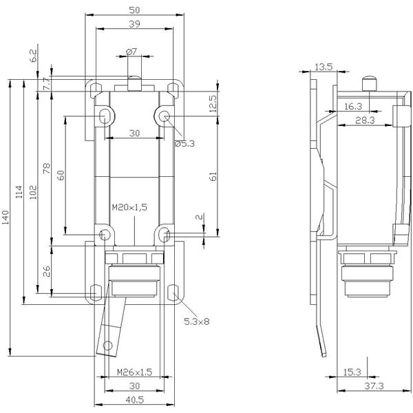 Siemens 3SE51150CA001AD0 3SE5115-0CA00-1AD0 Grundkontakt 6 A IP65 1 st