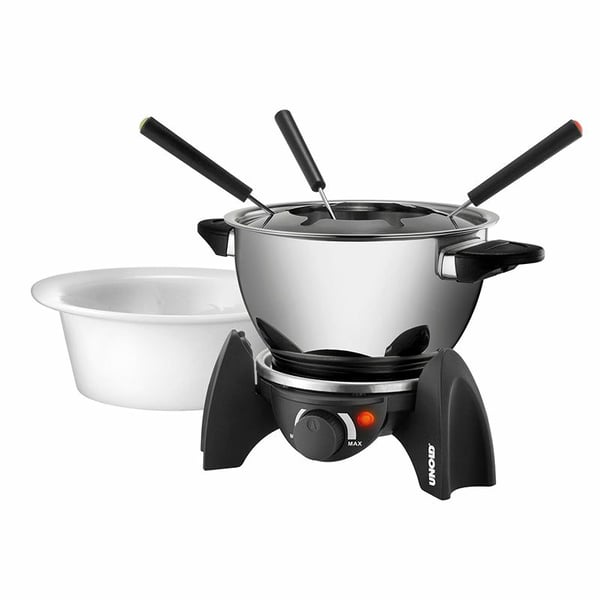 UNOLD FONDUE SET - Fonduegryta - 500 W - svart / rostfritt stål