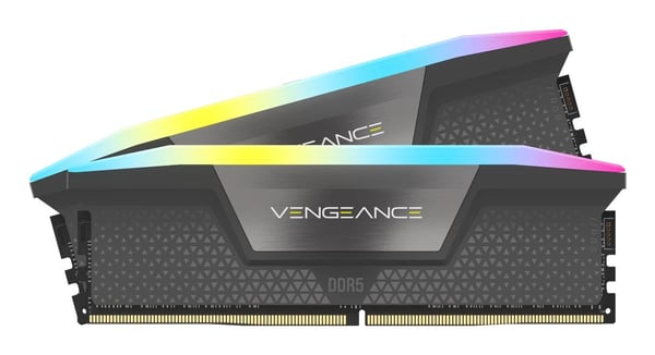 CORSAIR Vengeance RGB - DDR5 - sats - 16 GB: 2 x 8 GB - DIMM 288-pin - 5600 MT/s / PC5-44800 - CL40 - 1.25 V - ej buffrad - on-die ECC - grå