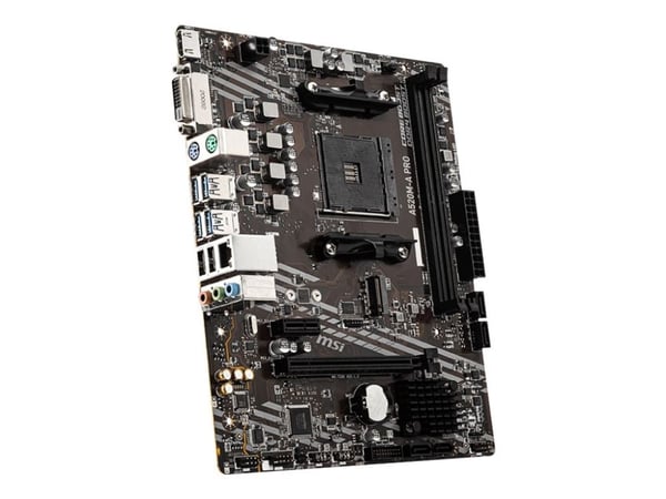 MSI A520M PRO - Hovedkort - micro ATX - Socket AM4 - AMD A520 Chipset - USB 3.2 Gen 1 - Gigabit LAN - innbygd grafikk (CPU kreves) - HD-lyd (8-kana...