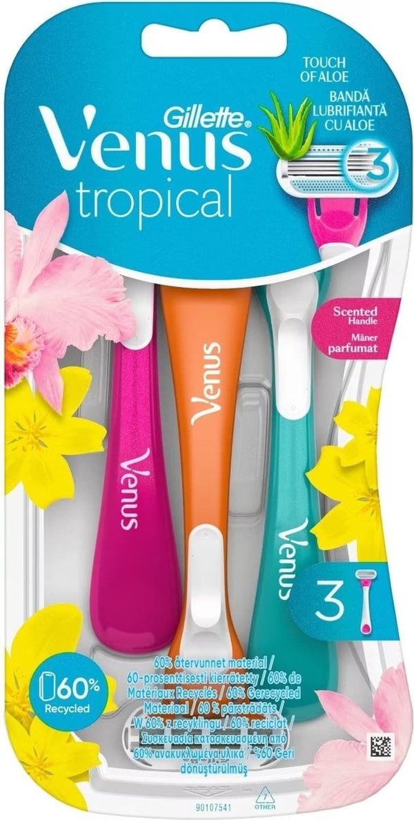 Gillette Venus Tropical Disposable Razors 3 Count