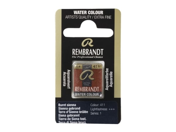 Rembrandt akvarellfarge Pan Burnt Sienna 411