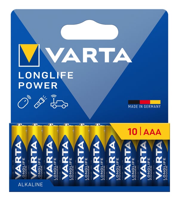 Varta Longlife Power - Batteri 10 x AAA / LR03 - Alkalisk