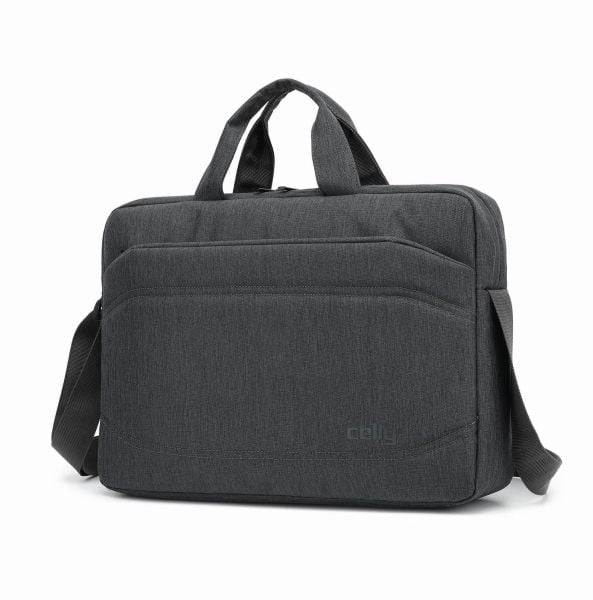 Celly MESSENGERBAG - Notebook-väska - with trolley strap - 15.6" - grå