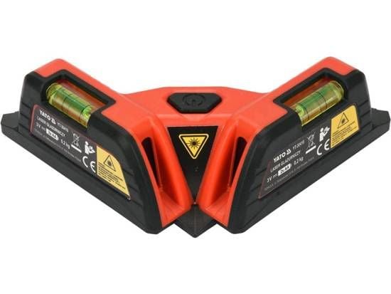 Yato YT-30410, 10 m, 1 mm/m, 690 nm, 3-punkts selvnivellerende laserinstrument, Oransje, Akrylonitril-butadien-styren (ABS)