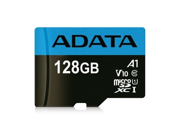 ADATA Premier - Flash-muistikortti (microSDXC-SD-sovitin sisältyy) - 128 GB - UHS Class 1 / Class10 - microSDXC UHS-I - vähittäismyyntipakkaus