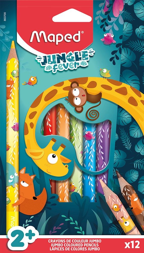 Maped *****Crayons Jumbo Jungle kolmiomainen 12/pud 863700