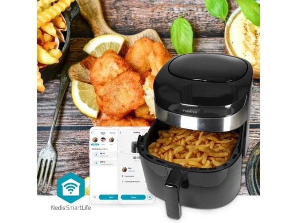 Nedis - Varmluftsfritös - 7.2 liter - 1.8 kW - svart