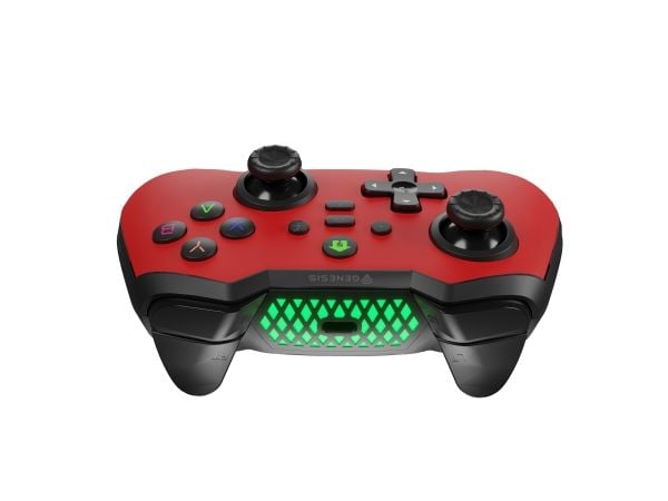GENESIS Mangan 400 Red, Gamepad, Android, MAC, Nintendo Switch, PC, iOS, D-pute, Hjem-knapp, Modusknapp, Valg-knapp, Startknapp, Turboknapp, Analog...