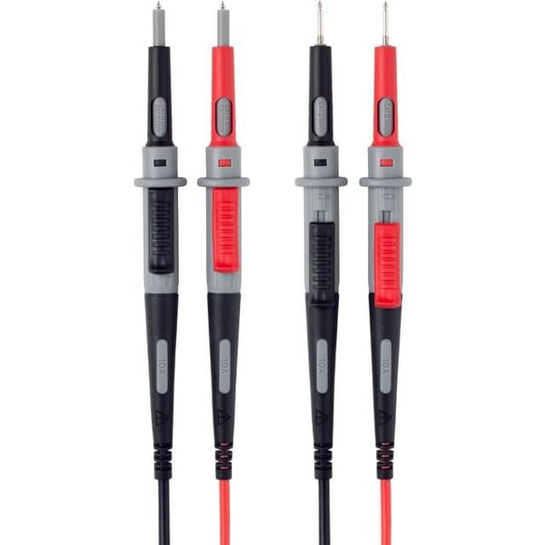 VOLTCRAFT MS-4PS, Test lead set, Svart, Rød, 1 m, 600 - 1000 V, 10 A, Rett