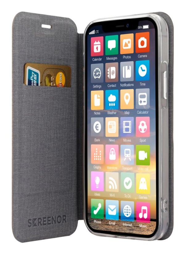 Screenor Clever - Lommebok for mobiltelefon - økolær, termoplast-polyuretan (TPU) - rosa - for Samsung Galaxy A36, A56