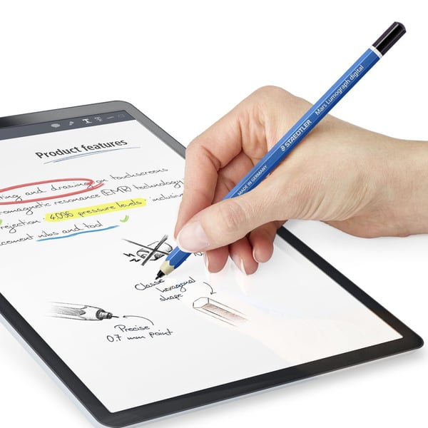 Staedtler Mars® Lumograph® digital classic Digitaalinen kynä paineherkällä kirjoituskärjellä, tarkalla kirjoituskärjellä Sininen