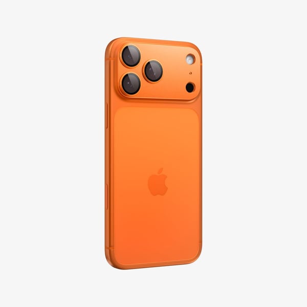 Spigen Optik Pro XL EZ Fit, Apple, iPhone 17 Pro Max, Støvresistent, Ripebestandig, Oransje, 2 stykker