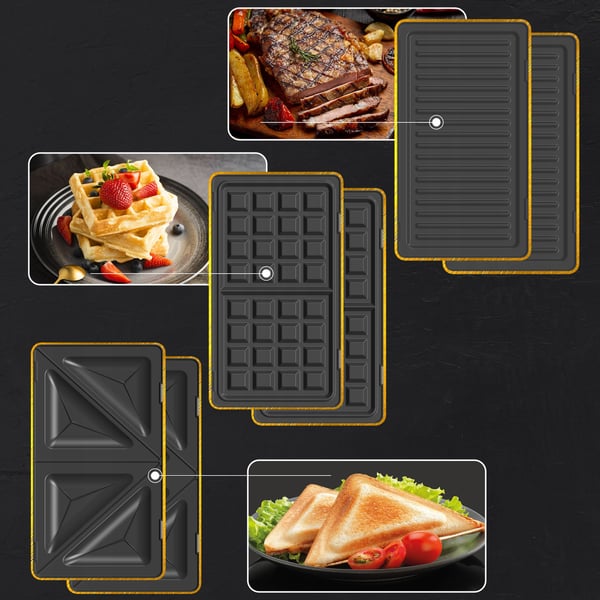 Opiekacz ExtraLink EXTRALINK SMART LIFE GRILL SANDWICH- &amp; WAFFELGÖRARE SJ-37A