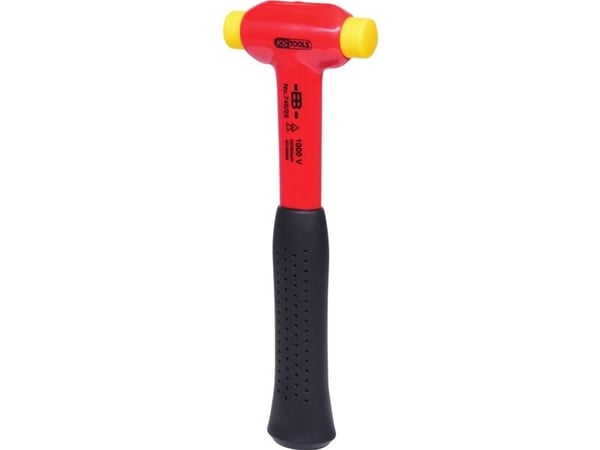 KS Tools 117.1126, Rekyylitön vasara, Poliamid, Musta, Punainen, 30 cm, 560 g, 2,5 cm
