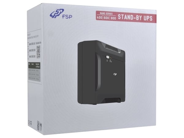 FSP Nano 800, Valmiustila (ilman yhteyttä), 0,8 kVA, 480 W, Sini, 180 V, 270 V