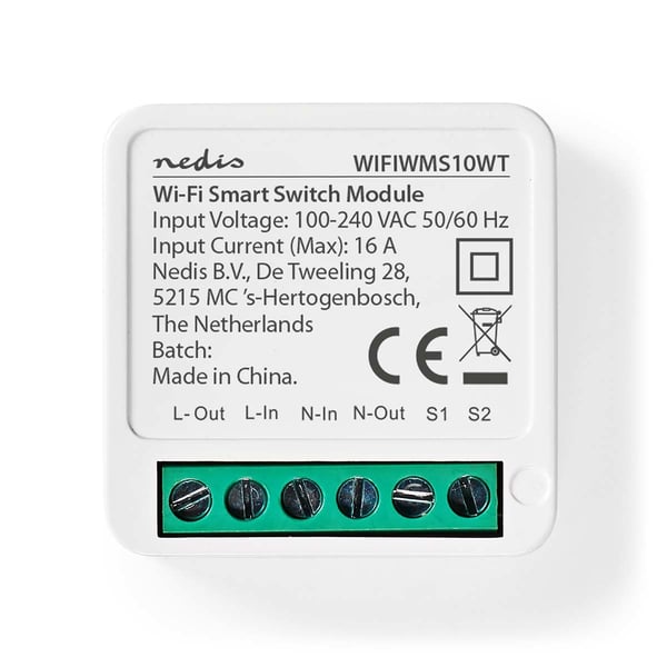 Nedis verkkopääte Nedis WIFIWMS10WT älykkään valaistuksen ohjain Langallinen ja langaton Valkoinen