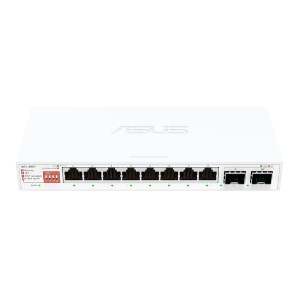 ASUS QG-U1080 hallinnoimaton verkkokytkin 8 x 2.5GBase-T + 2 x 10G SFP+