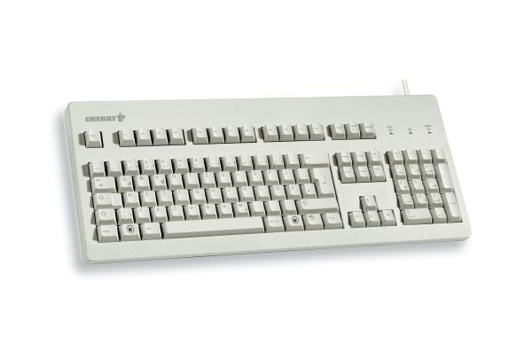 CHERRY G80-3000 - Tastatur - PS/2, USB - Storbritannia - lysegrå