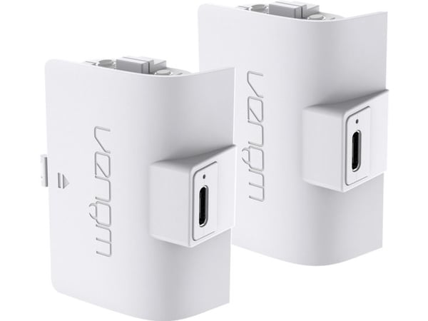 Venom VS2874, Akku, Valkoinen, 2 kpl, 3 m, USB, 1100 mAh