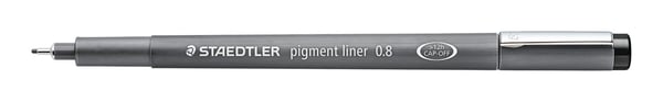 STAEDTLER pigment liner 308 - Fineliner - svart - fargeblekk - 0.8 mm