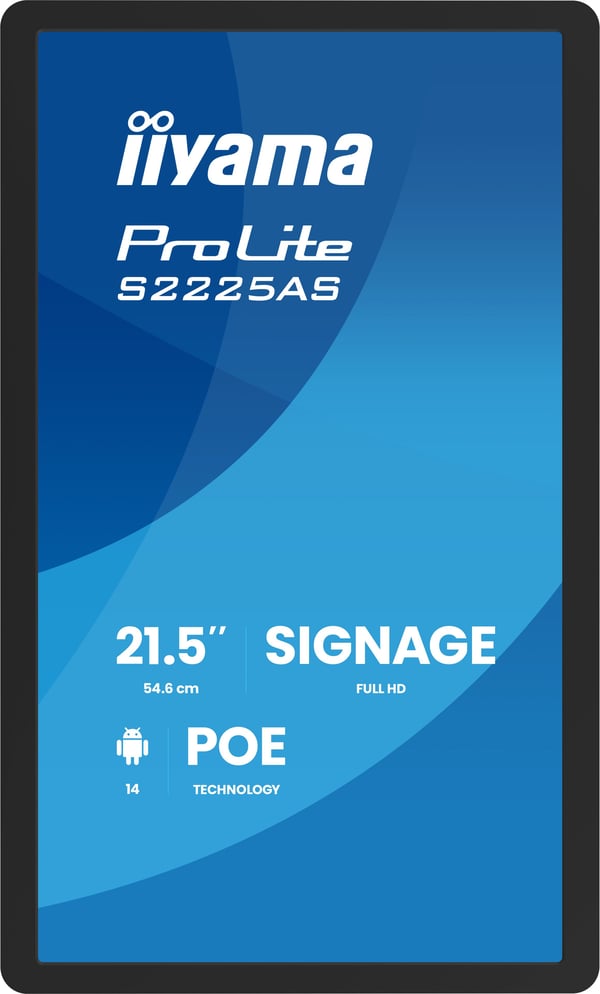iiyama ProLite S2225AS-B1P informationsskärm 21,5" Full HD IPS 500 cd/m²