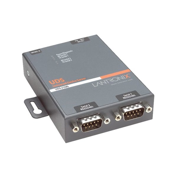 Lantronix UDS2100, 10/100Base-T(X), 9 - 30 V, ARP, UDP, TCP, ICMP, Telnet, TFTP, AutoIP, DHCP, HTTP, SNMP, 400 g, 72 x 95 x 23 mm, 0 - 60 °C
