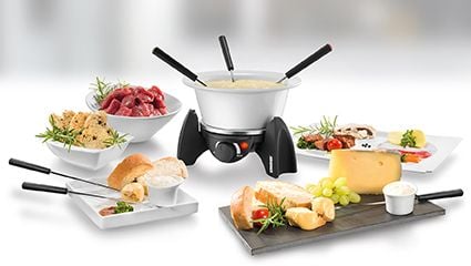 UNOLD FONDUE SET - Fonduegryta - 500 W - svart / rostfritt stål