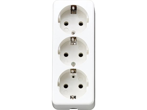 Jung SCHUKO kolminkertainen pistorasia vedonpoistolla, aws 10 S 23 L WW (10S23LWW)