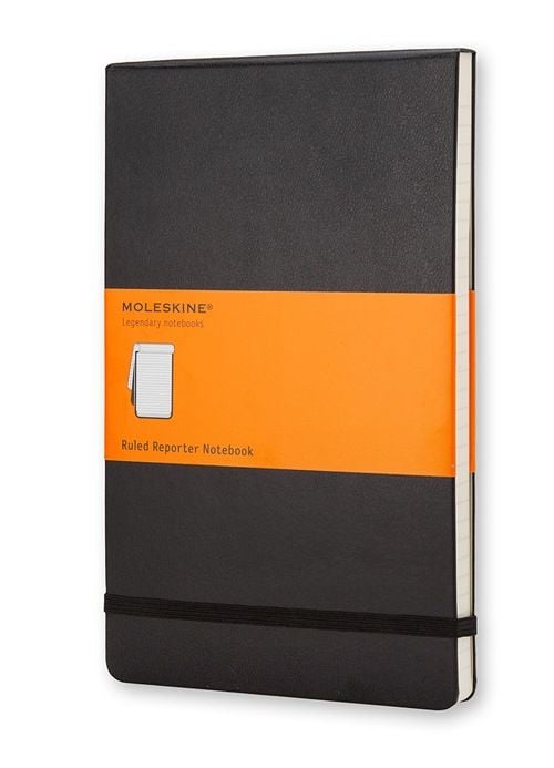 Moleskine Classic Reporter Pocket, linjeret, hard cover sort
